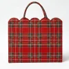 Mrs. Alice Tote Bags<Mrs. Alice Tote Bag (Red Tartan)
