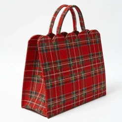 Mrs. Alice Tote Bags<Mrs. Alice Tote Bag (Red Tartan)