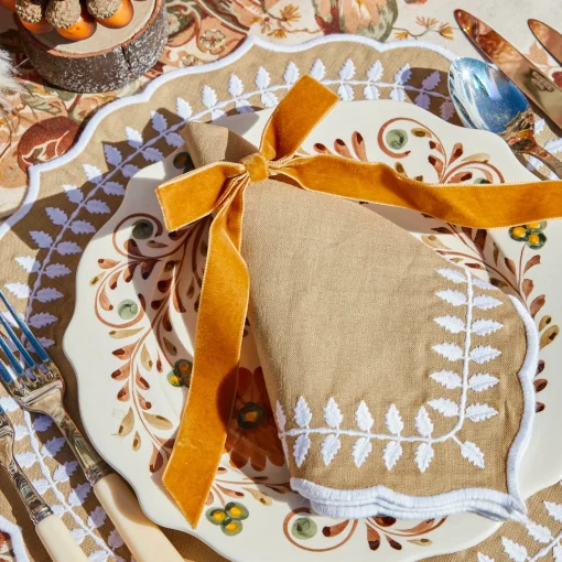 Napkin Rings & Bows<Mrs. Alice Mustard Velvet Bows (Set of 4) - 20cm