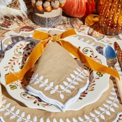 Napkin Rings & Bows<Mrs. Alice Mustard Velvet Bows (Set of 4) - 20cm