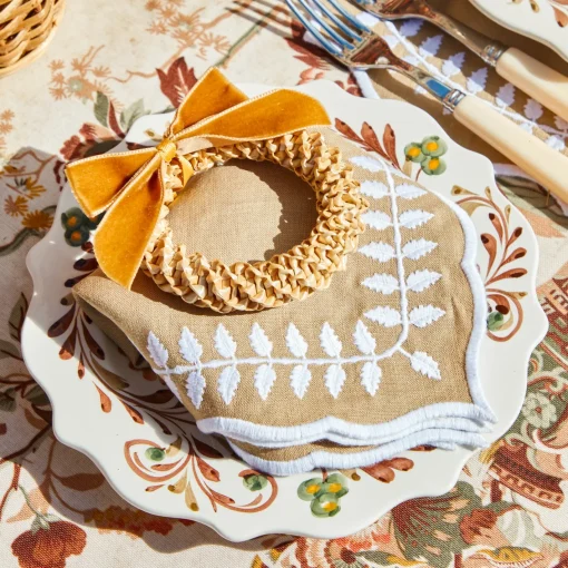 Napkin Rings & Bows<Mrs. Alice Mustard Velvet Mini Bows (Set of 4)