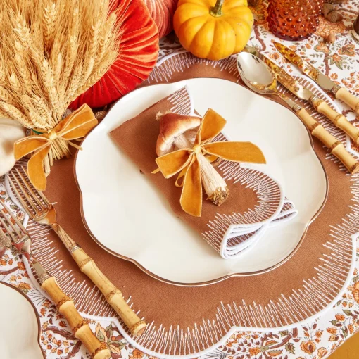 Napkin Rings & Bows<Mrs. Alice Mustard Velvet Mini Bows (Set of 4)