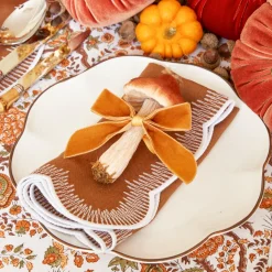 Napkin Rings & Bows<Mrs. Alice Mustard Velvet Mini Bows (Set of 4)