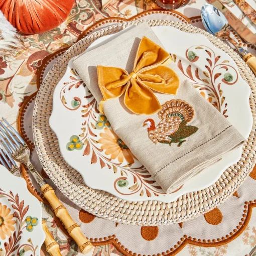 Napkin Rings & Bows<Mrs. Alice Mustard Velvet Napkin Bows (Set of 4)