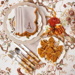 Napkin Rings & Bows<Mrs. Alice Mustard Velvet Napkin Bows (Set of 4)