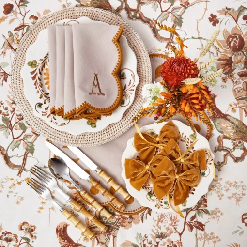 Napkin Rings & Bows<Mrs. Alice Mustard Velvet Napkin Bows (Set of 4)