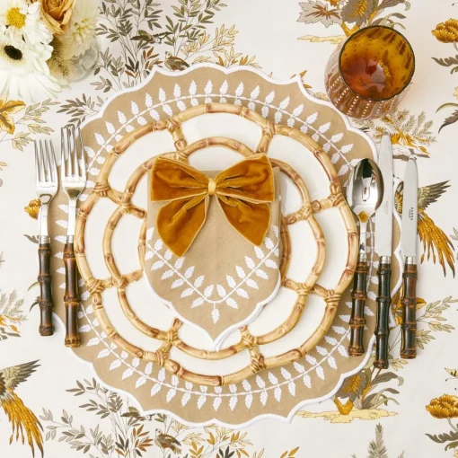 Napkin Rings & Bows<Mrs. Alice Mustard Velvet Napkin Bows (Set of 4)