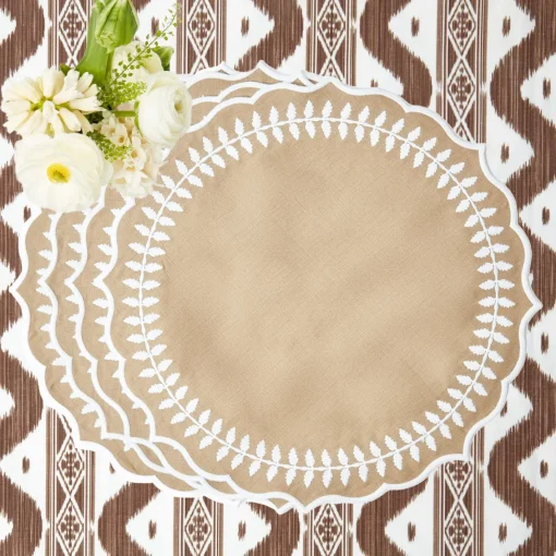 Placemats | For Her<Mrs. Alice Natural Laurel Placemats (Set of 4)