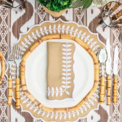 Table Linen Sets | For Her<Mrs. Alice Natural Laurel Placemats & Napkins Set (Set of 4)