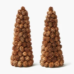 Christmas Decorations<Mrs. Alice Natural Pinecone Tree (Pair)
