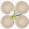 Summer Table Linen | Placemats<Mrs. Alice Natural Rattan Charger Plates (Set of 4)