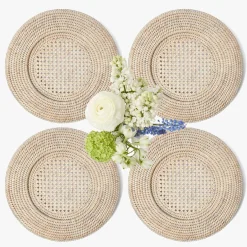 Summer Table Linen | Placemats<Mrs. Alice Natural Rattan Charger Plates (Set of 4)