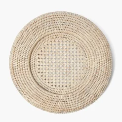 Summer Table Linen | Placemats<Mrs. Alice Natural Rattan Charger Plates (Set of 4)