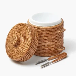 For The Hostess | For The Rattan Lover<Mrs. Alice Natural Rattan Ice Bucket