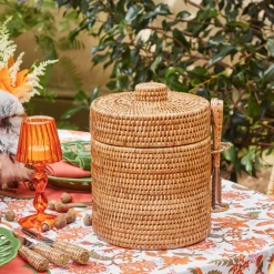 For The Hostess | For The Rattan Lover<Mrs. Alice Natural Rattan Ice Bucket