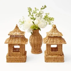 Year-round Decorations | For Her<Mrs. Alice Natural Rattan Pagoda Decoration Set