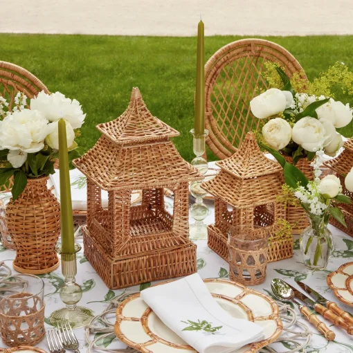 Year-round Decorations | Spring Decorations<Mrs. Alice Natural Rattan Pagoda Lantern Set