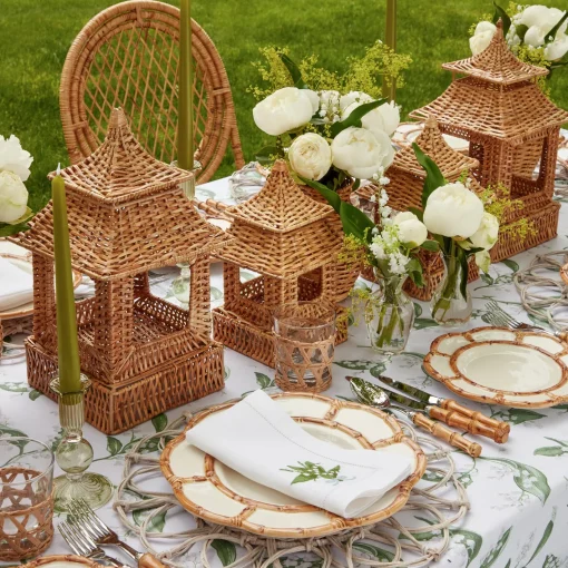 Year-round Decorations | Spring Decorations<Mrs. Alice Natural Rattan Pagoda Lantern Set