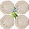 Placemats | For Her<Mrs. Alice Natural Scalloped Rattan Charger Plates (Set of 4)