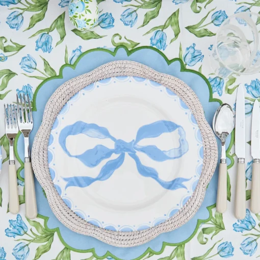 Placemats | For Her<Mrs. Alice Natural Scalloped Rattan Charger Plates (Set of 4)