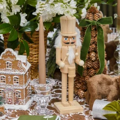 Christmas Decorations<Mrs. Alice Natural Wood Nutcracker (Pair)