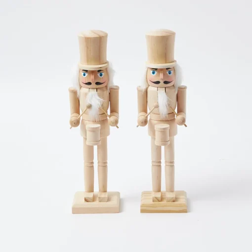 Christmas Decorations<Mrs. Alice Natural Wood Nutcracker (Pair)