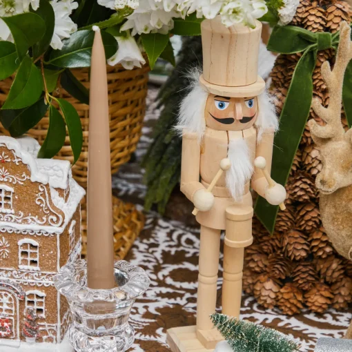 Christmas Decorations<Mrs. Alice Natural Wood Nutcracker (Pair)