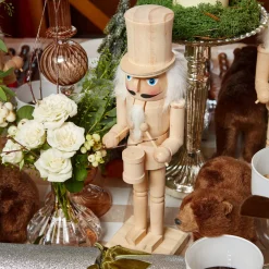 Christmas Decorations<Mrs. Alice Natural Wood Nutcracker (Pair)