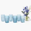 Glasses | For The Homemaker<Mrs. Alice Navy Hobnail Glasses (Set of 6)