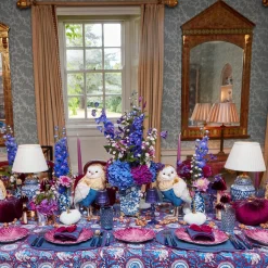 Glasses | For The Homemaker<Mrs. Alice Navy Hobnail Glasses (Set of 6)