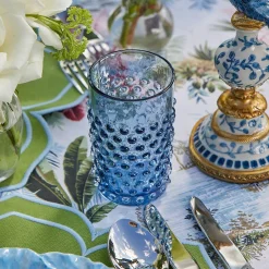 Glasses | For The Homemaker<Mrs. Alice Navy Hobnail Glasses (Set of 6)