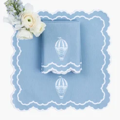 Napkins<Mrs. Alice Nikki Hot Air Balloon Blue Napkins (Set of 4)