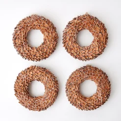 Autumn Decorations<Mrs. Alice Nutshell Glitter Wreath (Set of 4)