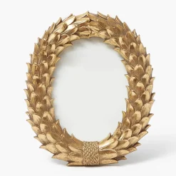For Her | For The Millenial<Mrs. Alice Odette Oval Gold Photo Frame - 5"x7"