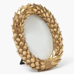 For Her | For The Millenial<Mrs. Alice Odette Oval Gold Photo Frame - 5"x7"