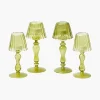 Summer Glassware | Summer Candleware<Mrs. Alice Olive Glass Lantern Tea Light Holder Set