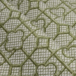 Serena Fresson Fabrics<Mrs. Alice Olive Green Bamboo Trellis Fabric