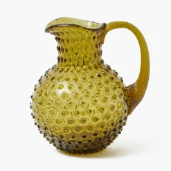 Jugs<Mrs. Alice Olive Green Hobnail Jug