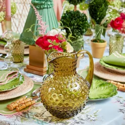 Jugs<Mrs. Alice Olive Green Hobnail Jug