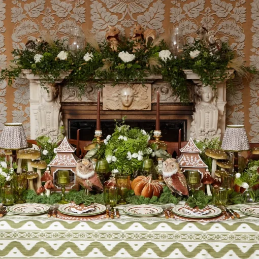 Tablecloths | For The Hostess<Mrs. Alice Olive Green Ikat Tablecloth