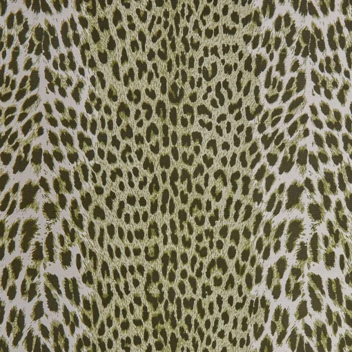 Serena Fresson Fabrics<Mrs. Alice Olive Green Leopard Fabric
