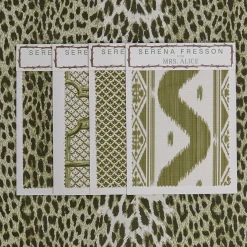 Serena Fresson Fabrics<Mrs. Alice Olive Green Leopard Fabric