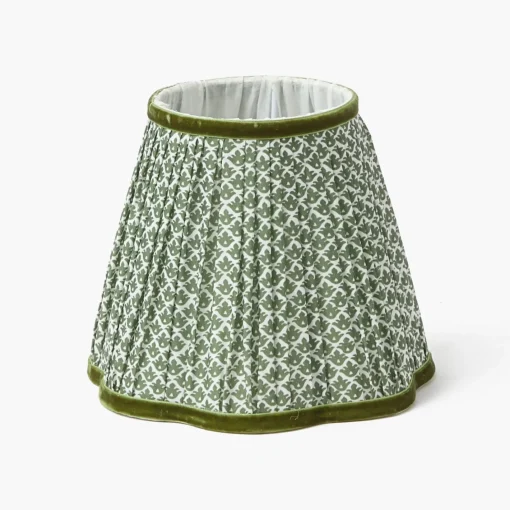 Summer Lighting | Lampshades<Mrs. Alice Olive Green Lotus Lampshade (18cm)