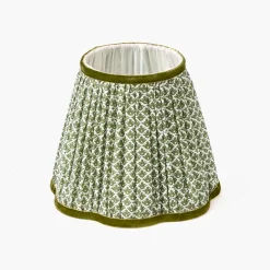Summer Lighting | Lampshades<Mrs. Alice Olive Green Lotus Lampshade (18cm)