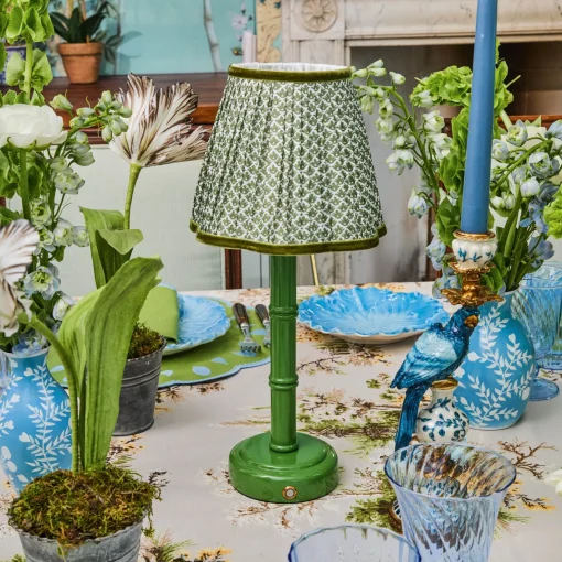 Summer Lighting | Lampshades<Mrs. Alice Olive Green Lotus Lampshade (18cm)
