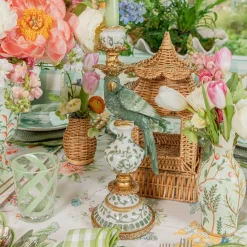Summer Candleware | Candle Holders<Mrs. Alice Olive Green Parrot Candleholder (Pair)