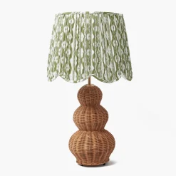 Lampshades<Mrs. Alice Olive Ikat Deep Scalloped Lampshade (40cm)