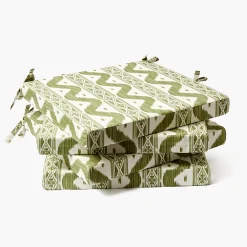 Cushions<Mrs. Alice Olive Ikat Seat Pad Cushions (Set of 4)