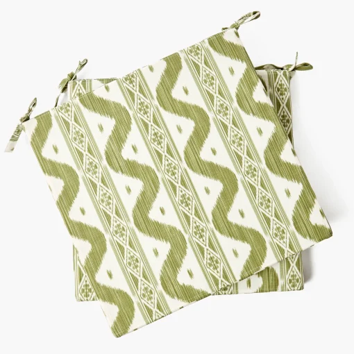 Cushions<Mrs. Alice Olive Ikat Seat Pad Cushions (Set of 4)