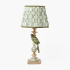 Corded Table Lamps | For Her<Mrs. Alice Olive Parrot Lamp with Olive Ikat Shade (30cm)